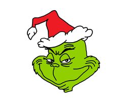 Grinch Christmas SVG, christmas svg, grinch svg, grinchy green svg, funny grinch svg, cute grinch svg, santa hat svg 216