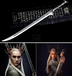 Custom Hand Forged Stainless Steel Thranduil Sword The Hobbit From The Lord Of Rings With Scabbard, Decor Piece