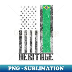 Brazil Hispanic Heritage distressed flag - Instant PNG Sublimation Download - Perfect for Sublimation Art