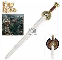 Custom Hand Forged Stainless Steel Lord Of Rings King Theoden Herugrim Sword With Scabbard, Decor Piece