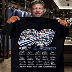 60 Years of Dallas Cowboys Player Signed T Shirt Trending Shirts Best Tee 2020