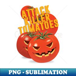 Attack of the Killer Tomatoes - Alternative Movie Poster - Aesthetic Sublimation Digital File - Vibrant and Eye-Catching Typography