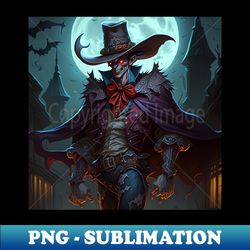 Vampire Cowboy looking very handsome in his large hat - Trendy Sublimation Digital Download - Boost Your Success with this Inspirational PNG Download