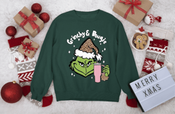 Christmas Grinch Sweatshirt, Grinchy and Bougie Shirt, Retro Movie Sweater, Grinchmas Tee, Movie Lover Gift