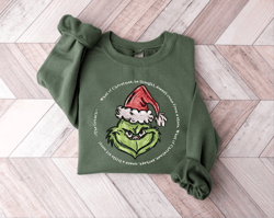 Grinch Christmas Sweatshirt, Grinch Sweatshirt, Christmas Sweatshirt, Grinch Sweatshirt, Christmas Vibe, Shirt for Her,