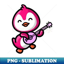 cute baby bird playing guitar - decorative sublimation png file - unleash your inner rebellion