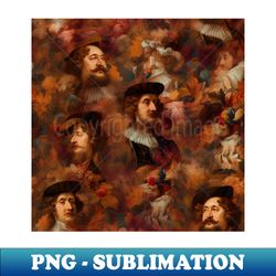 Rembrandt Paintings Mashup - Decorative Sublimation PNG File - Transform Your Sublimation Creations