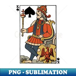 Character of Playing Card King of Spade - Modern Sublimation PNG File - Capture Imagination with Every Detail