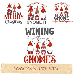 Christmas Gnome Svg Bundle, Gnome xmas svg, png cricut, file sublimation, instantdownload