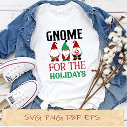 Gnome for the holidays svg, png cricut, file sublimation, instantdownload
