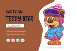 Cute Cartoon Teddy Bear. T-Shirt, PNG, SVG.
