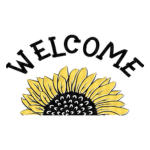 Sunflower welcome svg file, door mat design, sunflower svg, home decor, cricut svg, cricut design, vector image, silhoue