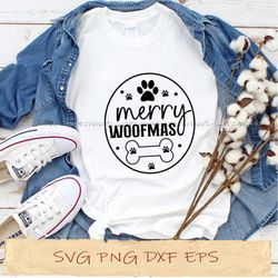Merry woofmas shirt svg, merry christmas svg, png cricut, file sublimation, instantdownload