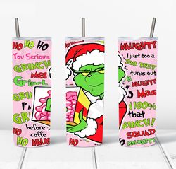 3D Inflated Pink Grinch Christmas Png, The Grinch Png, Christmas 20 Oz Skinny Tumbler Wrap, Christmas Movies Png,