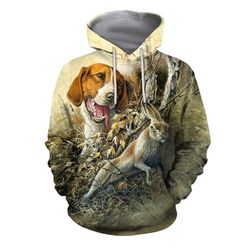 All Over Print Rabbit Hunting Hoodie All Over Printed