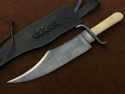 Handcrafted Bowie Knife with Camel Bone Handle and Stainless Steel Blade | Birthday gift | Gift For Him | Anniversary gi