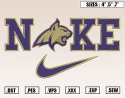 Nike x Montana State Bobcats Embroidery Designs, NCAA Embroidery Design File Instant Download