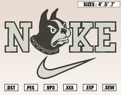 Nike x Wofford Terriers Embroidery Designs, NCAA Embroidery Design File Instant Download