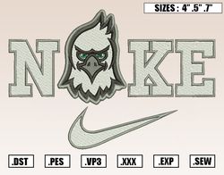 Nike x North Dakota Fighting Hawks Embroidery Designs, NCAA Embroidery Design File Instant Download