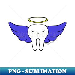 Cute Molar Angel illustration - for Dentists Hygienists Dental Assistants Dental Students and anyone who loves teeth by Happimola - Elegant Sublimation PNG Download - Bring Your Designs to Life