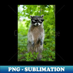 Pixel Sunglasses Funny Raccoon - Instant Sublimation Digital Download - Capture Imagination with Every Detail