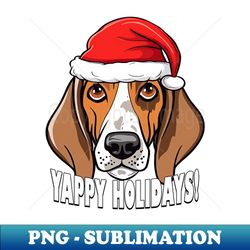 Coonhound Christmas Gift Yappy Holidays Santa Dog - Unique Sublimation PNG Download - Capture Imagination with Every Detail