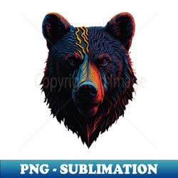 bear face colorful - professional sublimation digital download - unleash your creativity