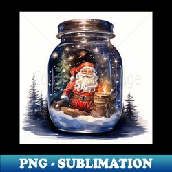 Magic Christmas Jar - Vintage Sublimation PNG Download - Perfect for Sublimation Art