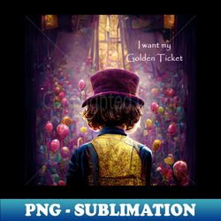 Willy Wonka and his Chocolate Factory - Exclusive Sublimation Digital File - Boost Your Success with this Inspirational PNG Download