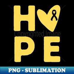 Childhood Cancer Awareness Hope - High-Quality PNG Sublimation Download - Vibrant and Eye-Catching Typography