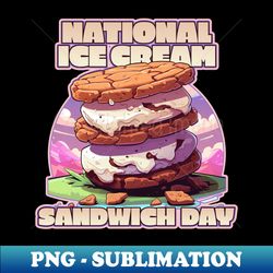 Nation Ice Cream Sandwich Day Ice Cream Lover Design - Trendy Sublimation Digital Download - Create with Confidence