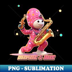 Crazy Lil Saxophone and Dance Dude - PNG Sublimation Digital Download - Unlock Vibrant Sublimation Designs