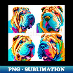 Chinese Shar-Pei Pop Art - Dog Lover Gifts - Unique Sublimation PNG Download - Bring Your Designs to Life