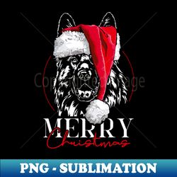 santa german shepherd merry christmas dog gift present - high-resolution png sublimation file - add a festive touch to every day