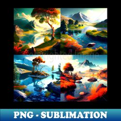 paint beautiful landscapes artwork - png sublimation digital download - defying the norms