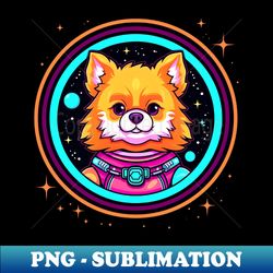 pomeranian astronaut in space funny cosmic galaxy animals - png transparent sublimation file - capture imagination with every detail