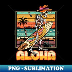 Aloha Surf Hawaii Vintage Halloween - Stylish Sublimation Digital Download - Bold & Eye-catching
