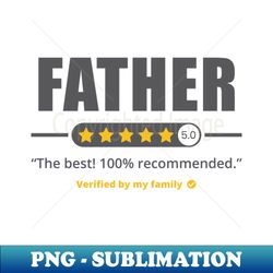 Five Stars Father v2 - Premium Sublimation Digital Download - Perfect for Creative Projects