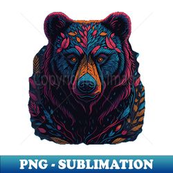 bear face abstract - sublimation-ready png file - unleash your inner rebellion