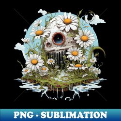 Chamomile Garden Dali Style - Sublimation-Ready PNG File - Stunning Sublimation Graphics