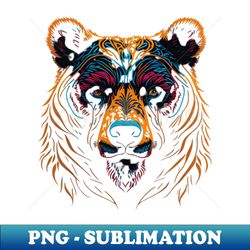 bear face colorful - Retro PNG Sublimation Digital Download - Add a Festive Touch to Every Day