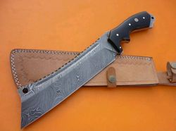 Custom Handmade Damascus Steel Hunting Survival Full Tang Bowie Knife