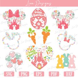 Mouse Easter Svg Bundle, Happy Easter Svg, Mouse Easter Doodle, Mouse And Friends, Family Trip, Mouse Castle Svg, Easter