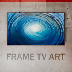 Samsung Frame TV Art Digital Download, Frame TV whirlpool, Frame TV art modern, Expressive, Frame TV art paint texture
