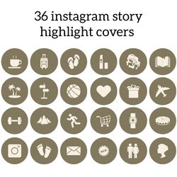 36 Lifestyle Instagram Highlight Icons. Minimalist Instagram Highlights Images