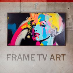 Samsung Frame TV Art Digital Download, Frame TV Art portrait Marilyn Monroe, Frame TV art modern, psychedelic avant-gard