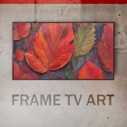 Samsung Frame TV Art Digital Download, Frame TV Art modern interior art, Frame TV autumn leaves, Frame art TV expressive