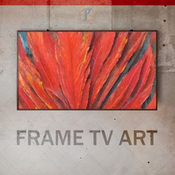 Samsung Frame TV Art Digital Download, Frame TV Art modern interior art, Frame TV autumn leaves, Frame art TV expressive
