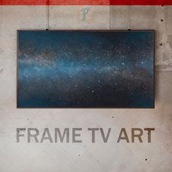 Samsung Frame TV Art Digital Download, Frame TV Art modern interior art, Frame TV starry sky, night sky, expressive