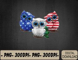 Owl American Flag 4th Of July Owl Lovers PNG, Digital Download